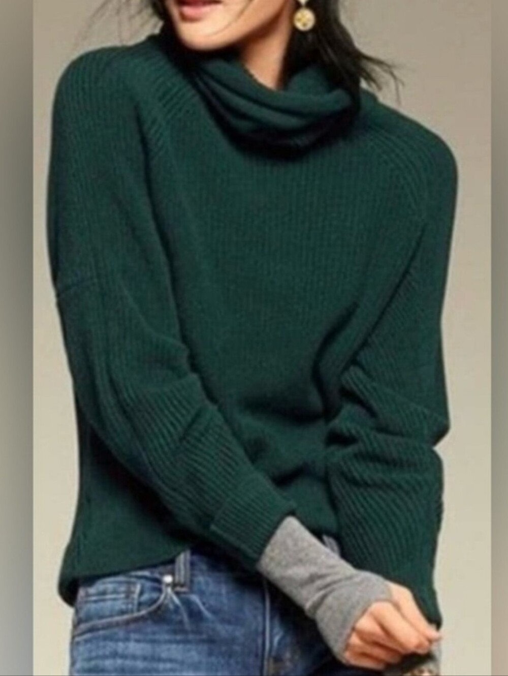 Cabi 3532 Ruched Sleeve Cowl Neck Pullover Sweater Size XXS